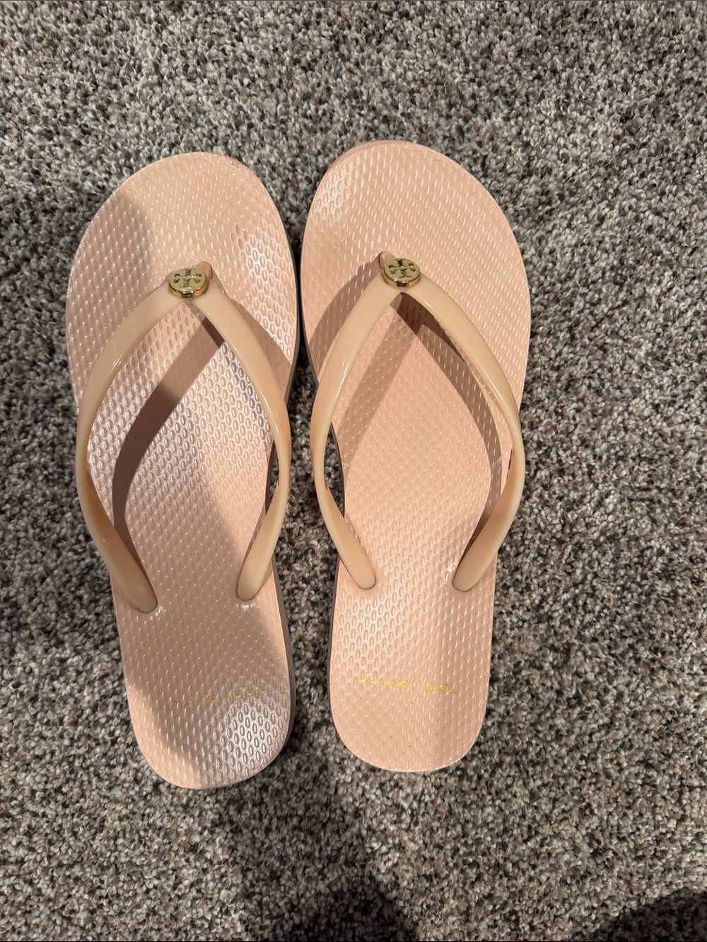 Tory Burch Patent Logo Flip Flop Sandals - Picture 2 of 4